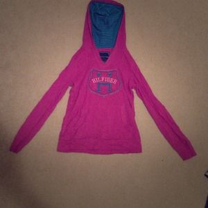 Tommy Hilfiger long sleeved jacket/shirt hoodie!