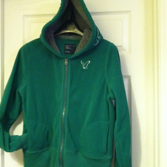 Kelly Green American Eagle Fleece Hoodie