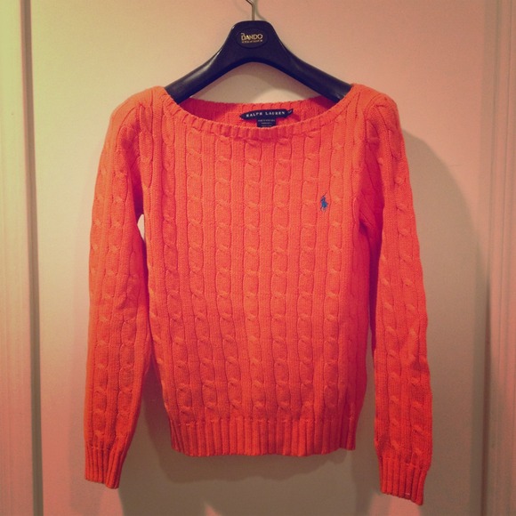 Ralph Lauren Sweaters - Ralph Lauren Orange Cable Sweater