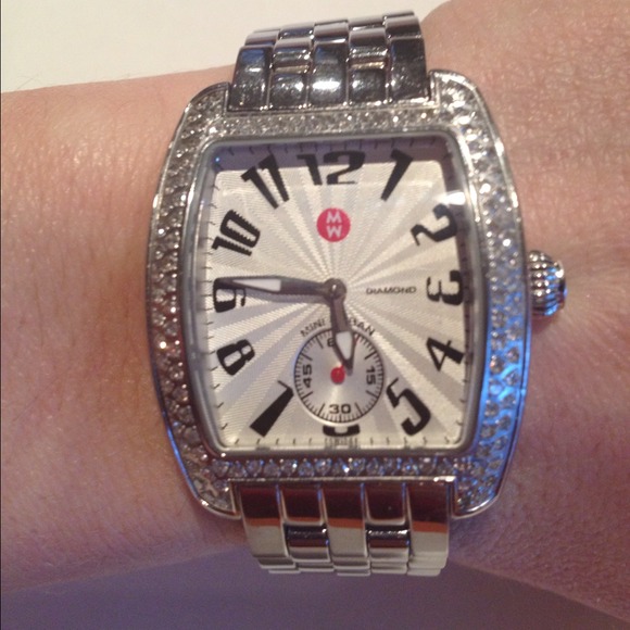 Michele Stainless Steel Mini Urban with Diamonds