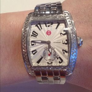 Michele Stainless Steel Mini Urban with Diamonds