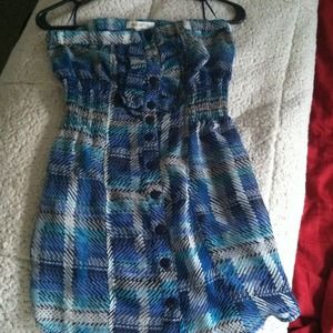 Sheer scrunch waist tunic