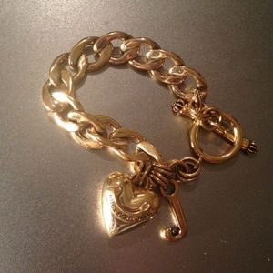 SOLDJuicy couture pave link gold bracelet