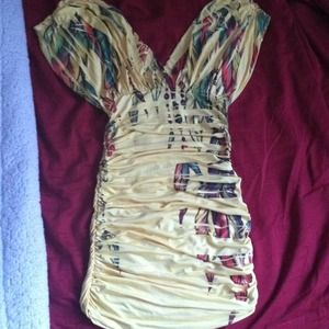 Yellow print club dress!