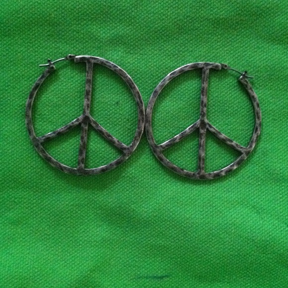 Peace sign earrings