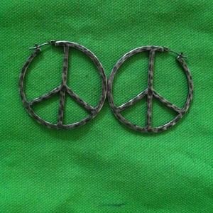 Peace sign earrings