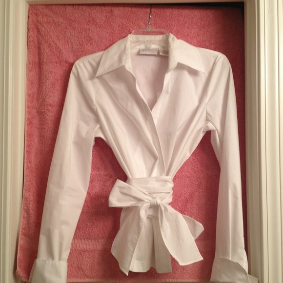 White wrap blouse, ladies size 10