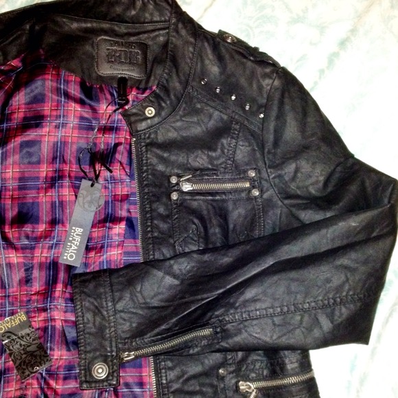 NWT Buffalo David Bitton faux leather jacket, Med - Picture 2 of 3