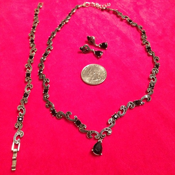 RESERVED BUNDLE Beautiful black stone 3pc set