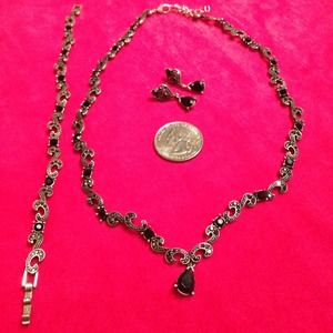 RESERVED BUNDLE Beautiful black stone 3pc set