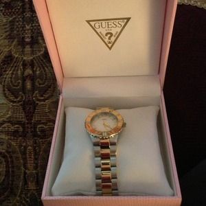 Guess two tone watch.