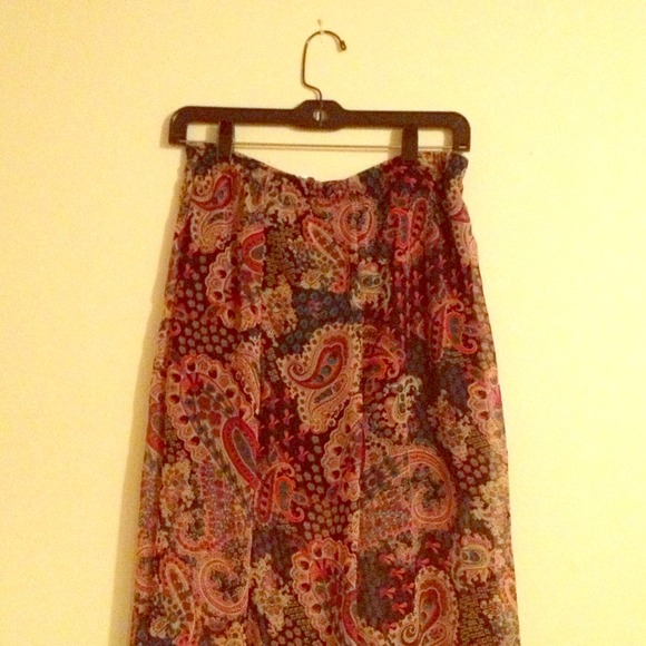TRADED---BRAND NEW paisley long skirt