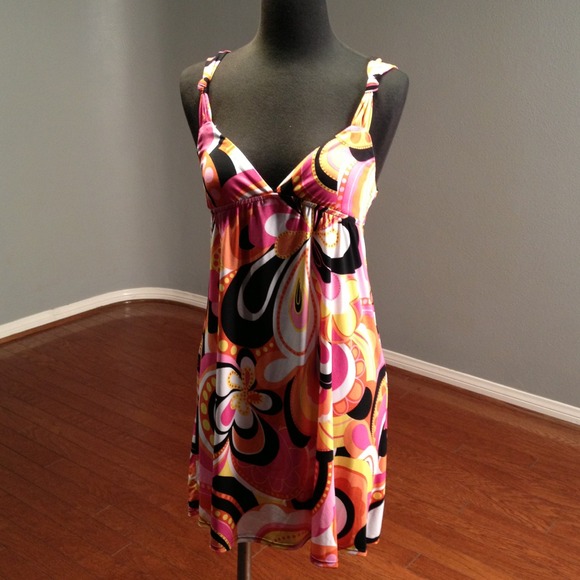 Pink Print Floral Easter Dress