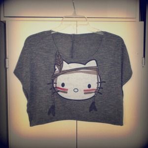 Native American Hello Kitty Crop Top