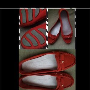 Banana republic orange suede shoes