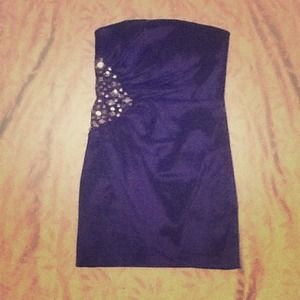 Metallic strapless dress