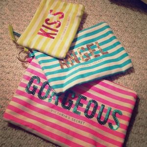 3-Piece Victoria's Secret Make-Up Bags
