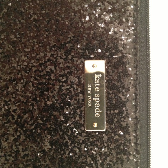 Kate Spade Glitterball  black sparkle clutch - Picture 2 of 3
