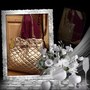 👜 Quilt silver handbag