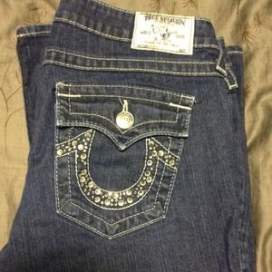 ON HOLD: Sparkly True Religion size 30