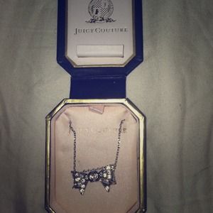 Juicy Couture adjustable bow necklace.