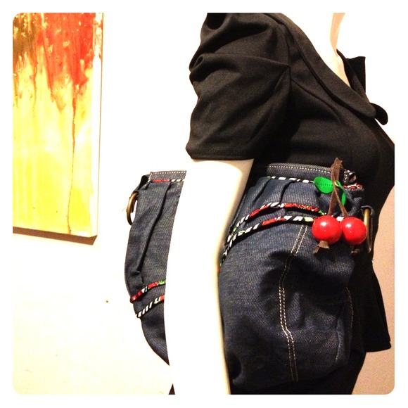 Denim Betsey Johnson clutch