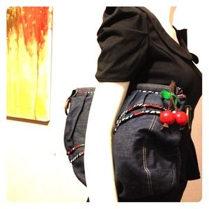 Denim Betsey Johnson clutch