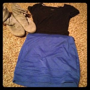 High waisted blue small skirt👓🎽