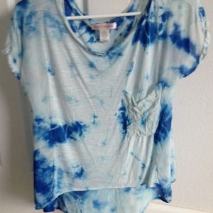 Tie dye cropped high lo top