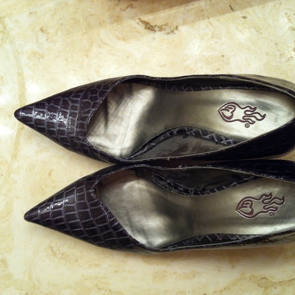 TORRID! Purple Leather Heels-Size 8