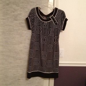 Brown n cream dress w/buttons