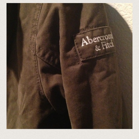 Mens A&F army green vintage jacket