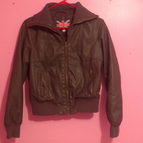 Dark Grey Leather Jacket