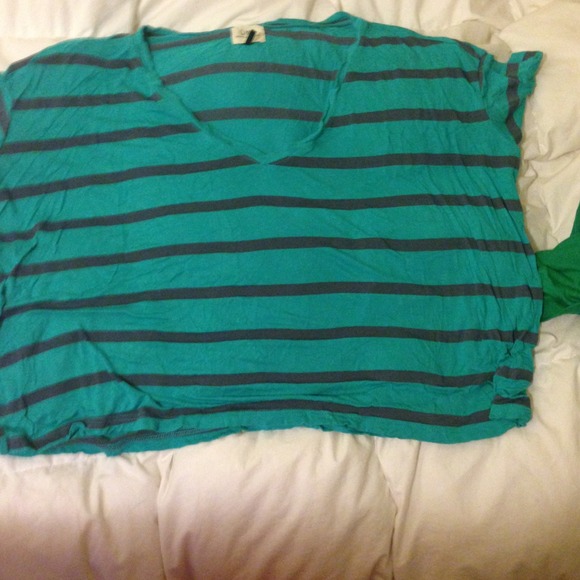 Striped crop shirt size small