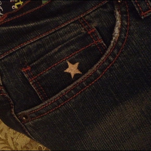 Jeanstar Jeans - distressed deep stone wash