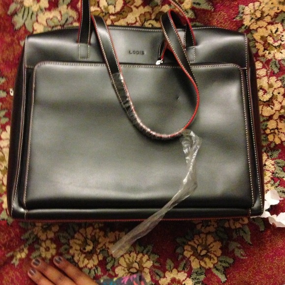 Lodis patent laptop bag