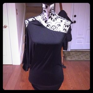 Off the shoulder black dress