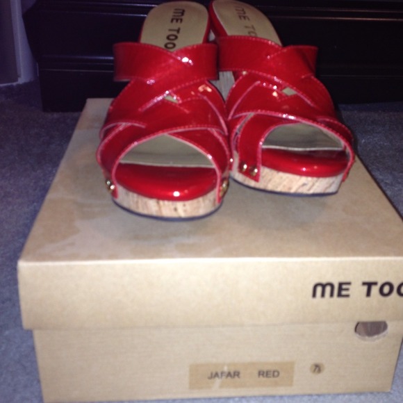 Me Too Red Patent Leather Sandals