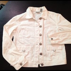 🔴SOLD🔴CHICO'S White Denim Jacket