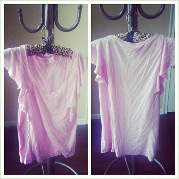 REDUCED! Pink Ruffle Detail Top