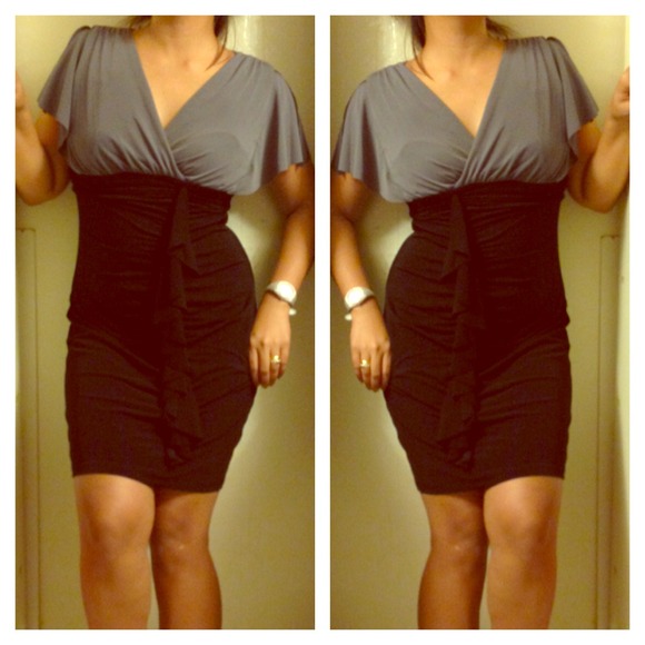 💢Sold by bundle💢Grey and black dress