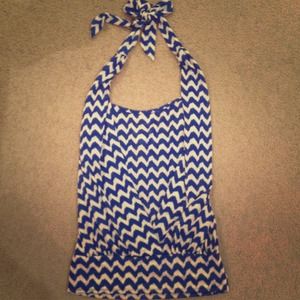 NWT Specialty Boutique Chevron Halter Top