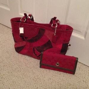 Coach purse with matching wallet