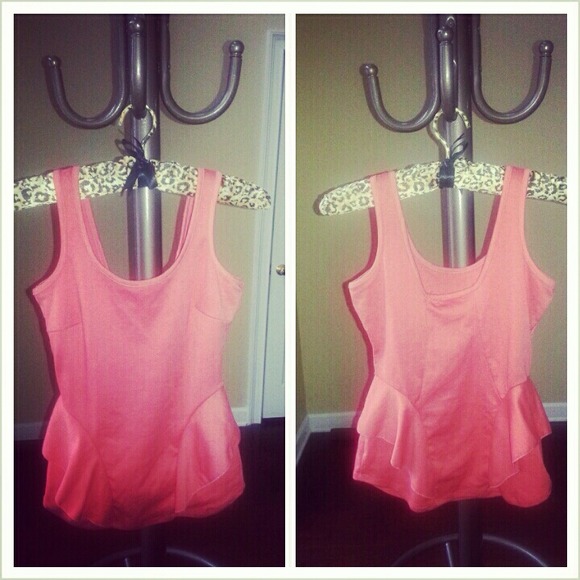 REDUCED! Deep Peach Peplum Top
