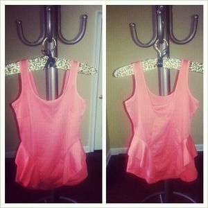 REDUCED! Deep Peach Peplum Top