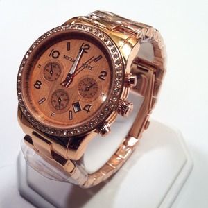 RoseGold Michael Kors Diamond Runway Style Glitz.