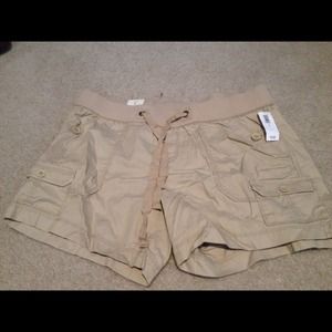 Brand new old navy cargo shorts with tie waist