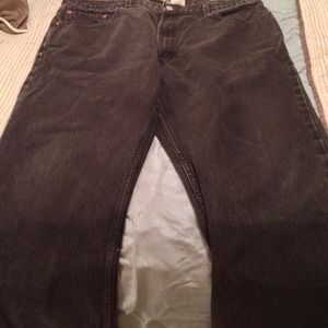 Black denim jeans