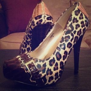 Leopard Print/Snake Skin Pumps