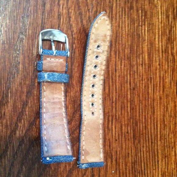 Authentic denim MICHELE watch band main image 2